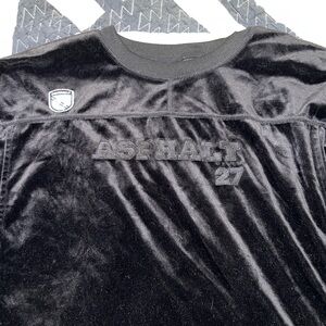 Vintage Starter Asphalt Legend 27 black velour sweatshirt 3XL